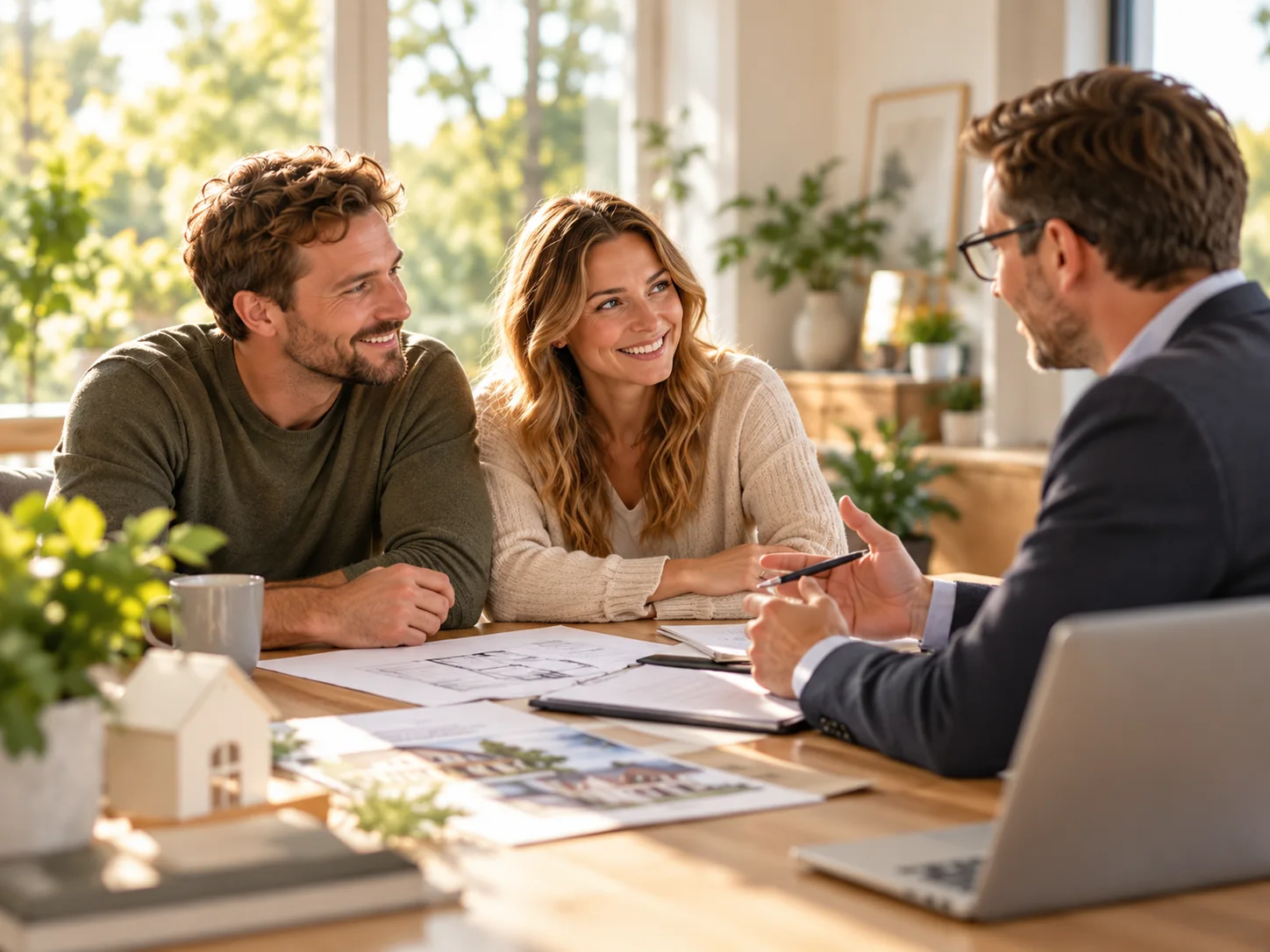 Illustratives Gespräch zwischen Interessenten und einem Finanzierungsberater